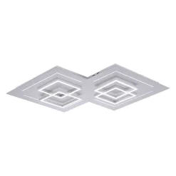 Plafonnier Paul Neuhaus Q-Linea Led Nickel Mat, 8 Lumieres, Telecommandes