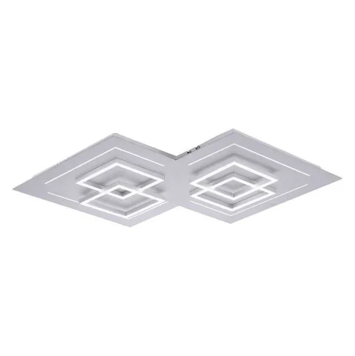Plafonnier Paul Neuhaus Q-Linea Led Nickel Mat, 8 Lumieres, Telecommandes