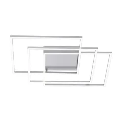 Plafonnier Paul Neuhaus Q-Inigo Led Nickel Mat, 3 Lumieres, Telecommandes