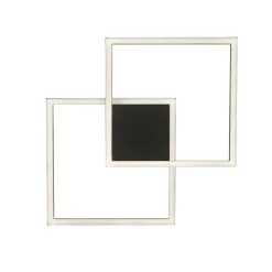 Plafonnier Paul Neuhaus Q-Marko Led Noir, 1 Lumiere, Telecommandes, Changeur De Couleurs
