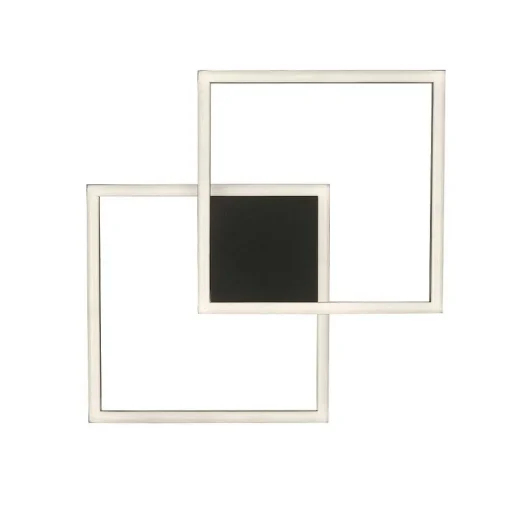 Plafonnier Paul Neuhaus Q-Marko Led Noir, 1 Lumiere, Telecommandes, Changeur De Couleurs