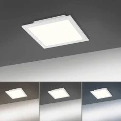 Plafonnier Paul Neuhaus Q-Flag Led Blanc, 1 Lumiere, Telecommandes