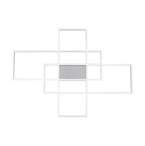 Plafonnier Paul Neuhaus Q-Inigo Led Nickel Mat, 3 Lumieres, Telecommandes