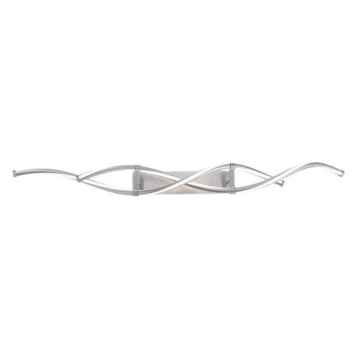 Plafonnier Paul Neuhaus Q-Malina Led Acier Inoxydable, 2 Lumieres, Telecommandes