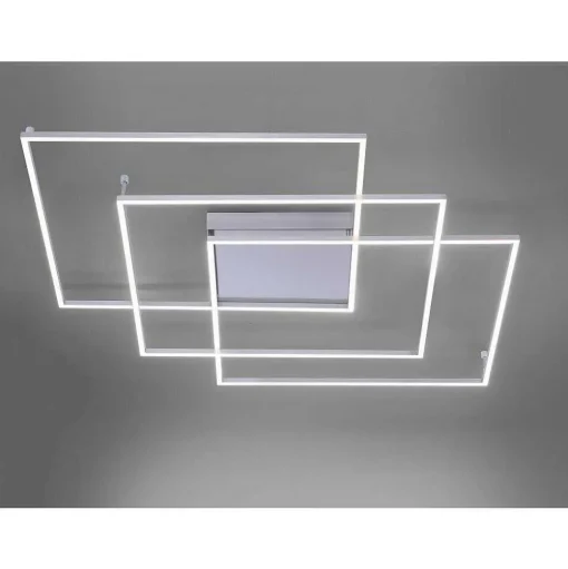 Plafonnier Paul Neuhaus Q-Inigo Led Nickel Mat, 3 Lumieres