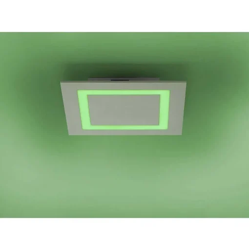 Plafonnier Paul Neuhaus Q-Miran Led Aluminium, 1 Lumiere, Telecommandes, Changeur De Couleurs