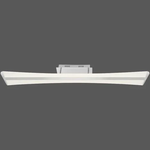 Plafonnier Paul Neuhaus Q-Riller Led Chrome, 2 Lumieres, Telecommandes, Changeur De Couleurs
