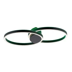 Plafonnier Paul Neuhaus Q-Marko Led Noir, 1 Lumiere, Telecommandes, Changeur De Couleurs
