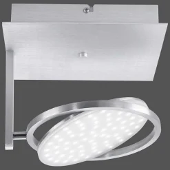 Plafonnier Paul Neuhaus Q-Orbit Led Aluminium, 1 Lumiere, Telecommandes