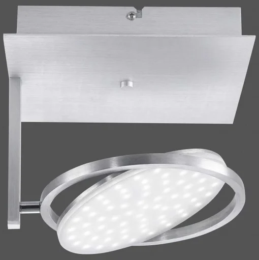 Plafonnier Paul Neuhaus Q-Orbit Led Aluminium, 1 Lumiere, Telecommandes