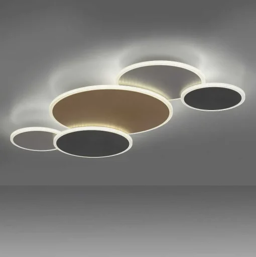Plafonnier Paul Neuhaus Q-Piato Led Blanc, 1 Lumiere, Telecommandes