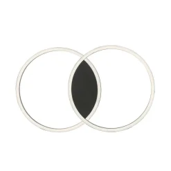 Plafonnier Paul Neuhaus Q-Marko Led Noir, 1 Lumiere, Telecommandes, Changeur De Couleurs