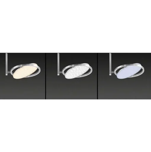 Plafonnier Paul Neuhaus Q-Orbit Led Aluminium, 1 Lumiere, Telecommandes