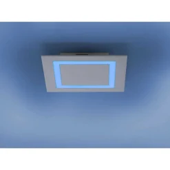 Plafonnier Paul Neuhaus Q-Miran Led Aluminium, 1 Lumiere, Telecommandes, Changeur De Couleurs