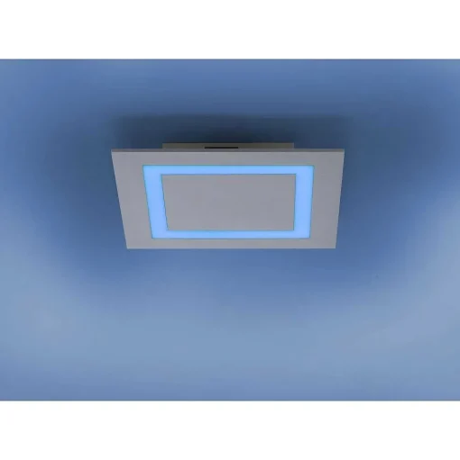 Plafonnier Paul Neuhaus Q-Miran Led Aluminium, 1 Lumiere, Telecommandes, Changeur De Couleurs