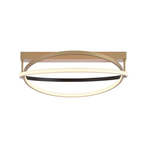 Plafonnier Paul Neuhaus Q-Beluga Led Or, 1 Lumiere, Telecommandes