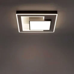 Plafonnier Paul-Neuhaus Q-Alta Led Noir, 1 Lumiere, Telecommandes