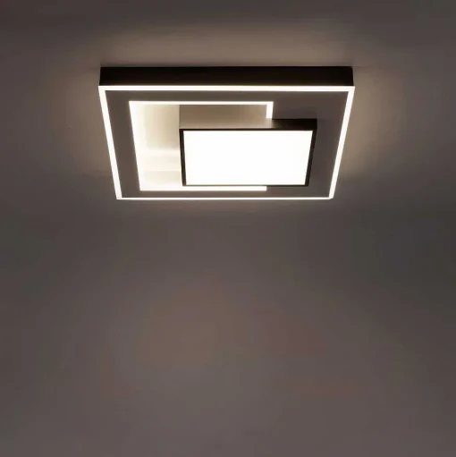 Plafonnier Paul-Neuhaus Q-Alta Led Noir, 1 Lumiere, Telecommandes
