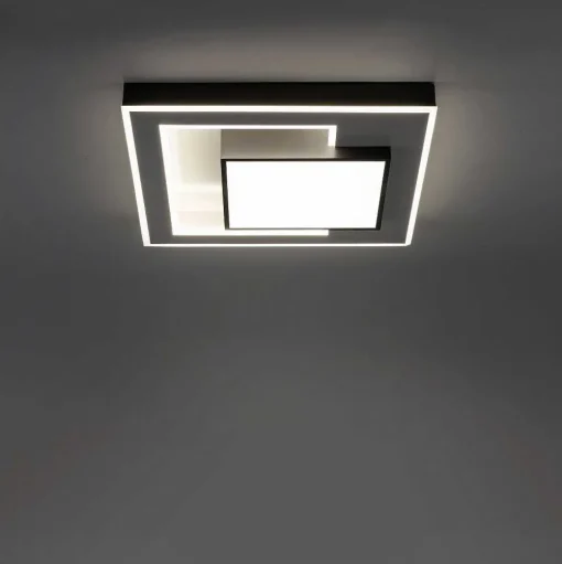 Plafonnier Paul-Neuhaus Q-Alta Led Noir, 1 Lumiere, Telecommandes