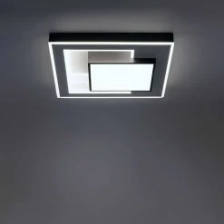 Plafonnier Paul-Neuhaus Q-Alta Led Noir, 1 Lumiere, Telecommandes