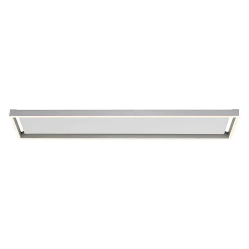 Plafonnier Paul-Neuhaus Q-Kaan Led Acier Brosse, 2 Lumieres, Telecommandes