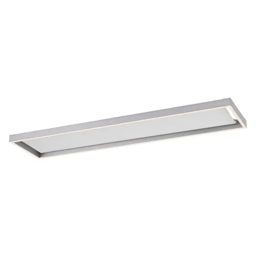 Plafonnier Paul-Neuhaus Q-Kaan Led Acier Brosse, 2 Lumieres, Telecommandes