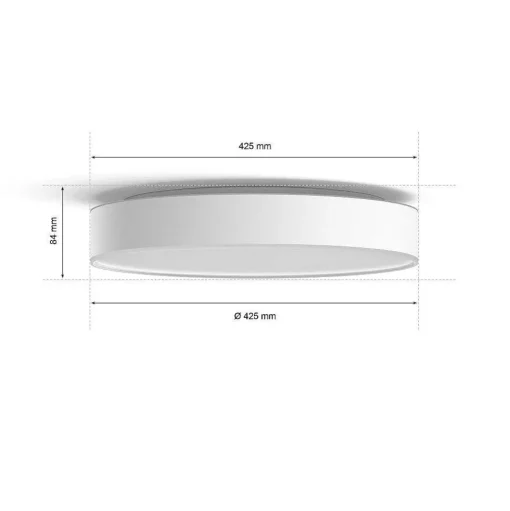 Plafonnier Philips Hue Enrave Led Blanc, 1 Lumiere, Telecommandes