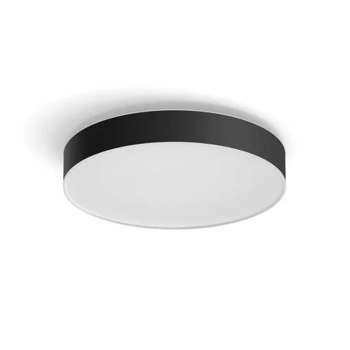 Plafonnier Philips Hue Enrave Led Noir, 1 Lumiere, Telecommandes