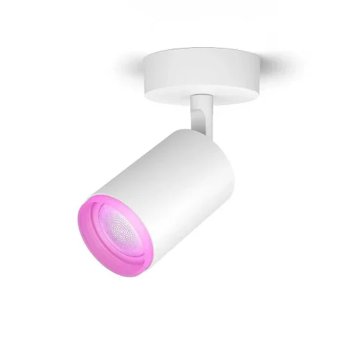 Plafonnier Philips Hue Fugato Led Blanc, 1 Lumiere, Changeur De Couleurs