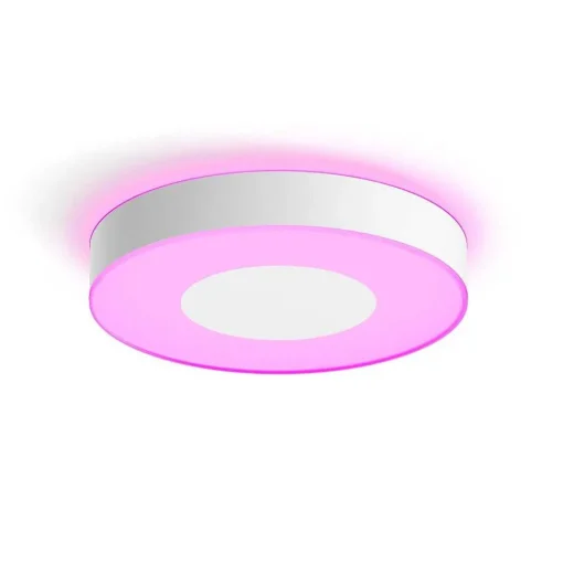 Plafonnier Philips Hue Infuse Led Blanc, 1 Lumiere, Changeur De Couleurs