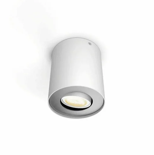 Plafonnier Philips Hue Pillar Led Blanc, 1 Lumiere, Telecommandes