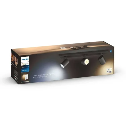 Plafonnier Philips Hue Runner Led Noir, 3 Lumieres, Telecommandes
