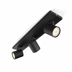Plafonnier Philips Hue Runner Led Noir, 3 Lumieres, Telecommandes