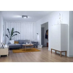 Plafonnier Philips Wiz Imageo Led Noir, 3 Lumieres, Changeur De Couleurs