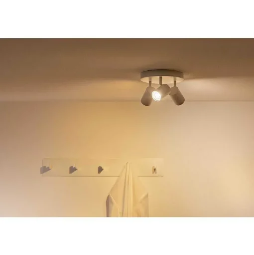 Plafonnier Philips Wiz Imageo Led Blanc, 3 Lumieres, Changeur De Couleurs