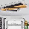 Plafonnier Pompu Led Bois Clair, Noir, 1 Lumiere
