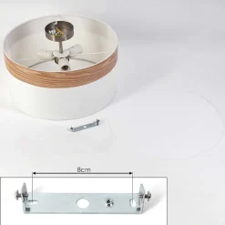 Plafonnier Pontresina Nickel Mat, 3 Lumieres