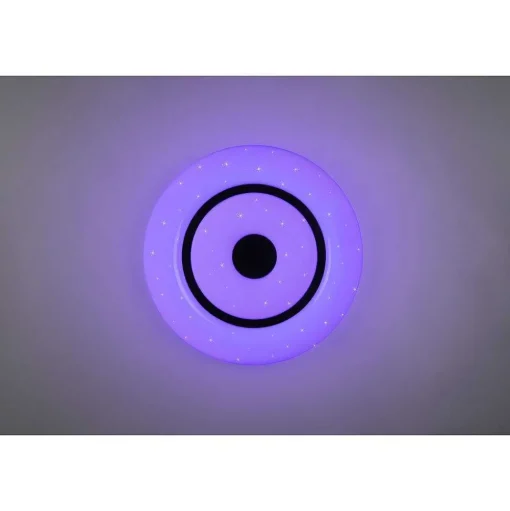 Plafonnier Reality Rana Led Noir, Blanc, 1 Lumiere, Telecommandes, Changeur De Couleurs