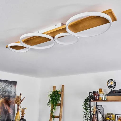 Plafonnier Rodekro Led Ecru, Blanc, 1 Lumiere