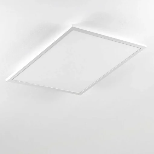 Plafonnier Salmi Led Blanc, 1 Lumiere, Telecommandes, Changeur De Couleurs