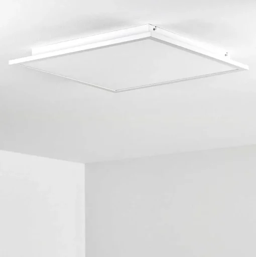 Plafonnier Salmi Led Blanc, 1 Lumiere, Telecommandes, Changeur De Couleurs