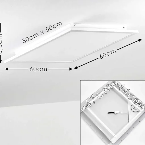 Plafonnier Salmi Led Blanc, 1 Lumiere, Telecommandes, Changeur De Couleurs
