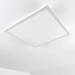 Plafonnier Salmi Led Blanc, 1 Lumiere, Telecommandes, Changeur De Couleurs