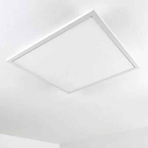Plafonnier Salmi Led Blanc, 1 Lumiere, Telecommandes, Changeur De Couleurs