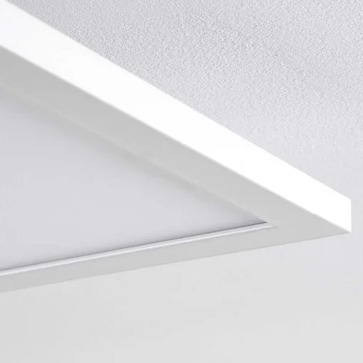 Plafonnier Salmi Led Blanc, 1 Lumiere, Telecommandes, Changeur De Couleurs