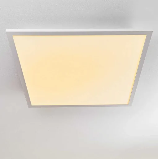 Plafonnier Salmi Led Blanc, 1 Lumiere, Telecommandes, Changeur De Couleurs