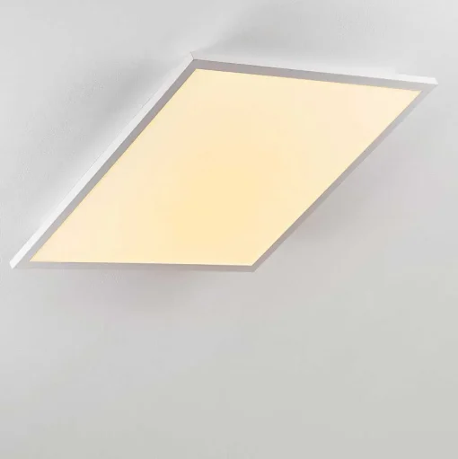 Plafonnier Salmi Led Blanc, 1 Lumiere, Telecommandes, Changeur De Couleurs
