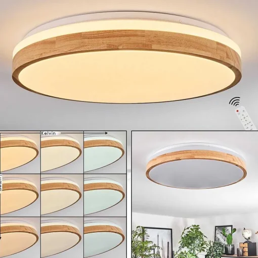 Plafonnier Sofo Led Blanc, 1 Lumiere, Telecommandes