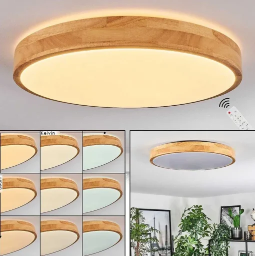 Plafonnier Sofo Led Blanc, 1 Lumiere, Telecommandes
