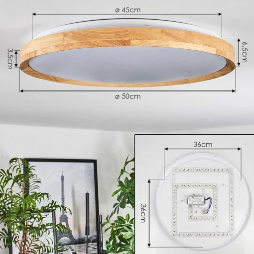 Plafonnier Sofo Led Blanc, 1 Lumiere, Telecommandes